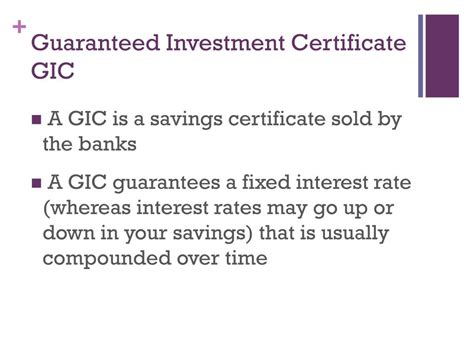 Ppt Guaranteed Investment Certificate Gic Powerpoint Presentation