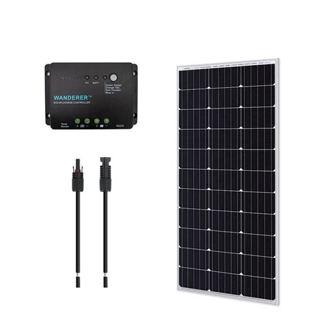 Renogy 100 Watt 12 Volt Monocrystalline Solar Panel Off Grid Bundle Kit