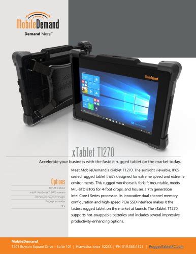 Xtablet Flex 8 Rugged Tablet Mobiledemand Pdf Catalogs Technical