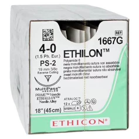 Ethicon Ethilon Nylon Sutures Size 4 0