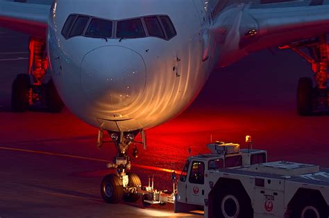 Hd Wallpaper Night Lights Airport The Plane Airbus Wallpaper Flare