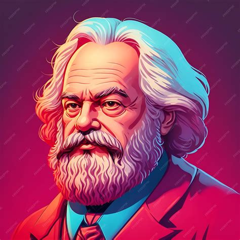 Premium Ai Image A Cartoonstyle Illustration Of Karl Marx With A