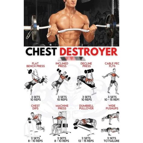 CHEST DESTROY EXERCISE PLAN Best Chest Workout Gym Workouts