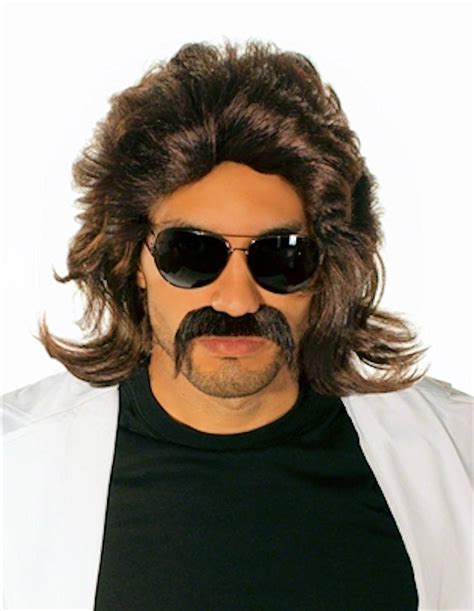 70 S Detective Porn Star Wig And Moustache Set Fancy Dress Costume Wig Quality Wig Ebay