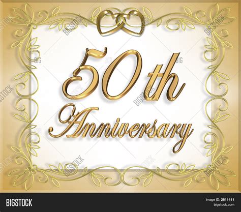 50th Wedding Anniversary Invitation Image And Photo Bigstock