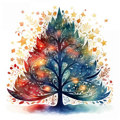 Boho Christmas Tree Background Free Stock Photo - Public Domain Pictures