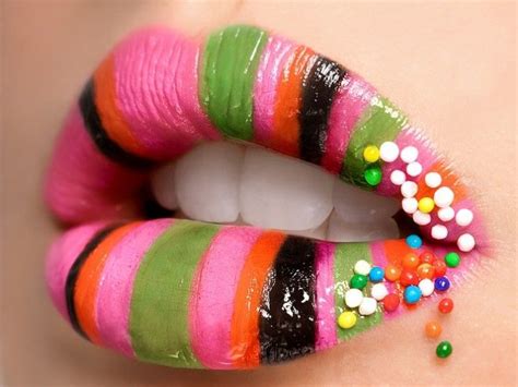 Diseño De Labios Para Halloween Con Dulces Trendy Makeup Lip Makeup