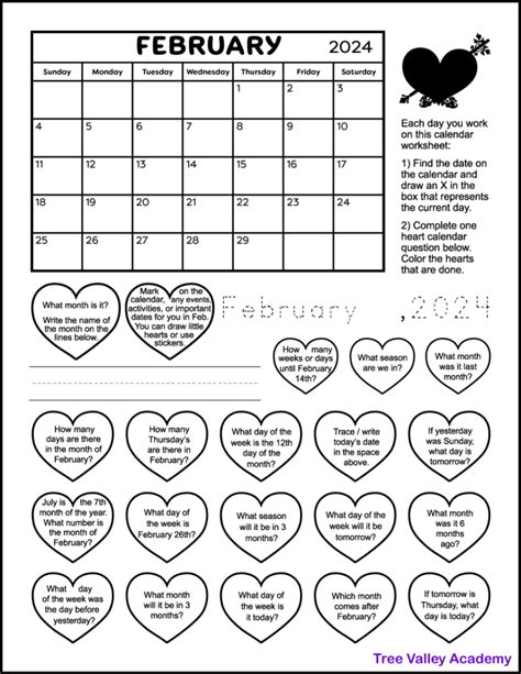 February 2024 Calendar Printable Word Search Haley Keriann
