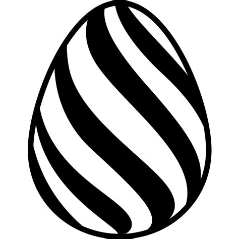 Easter Egg With Stripes Vector Svg Icon Svg Repo