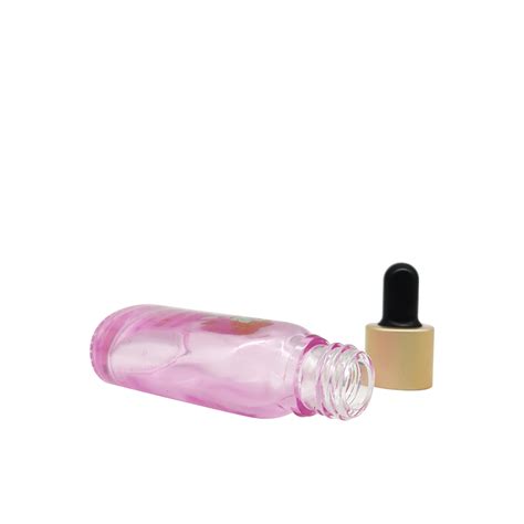 Download New Flat 20ml Dark Pink Glass Essential Oil Bottle With Dropper Cap For E Liquid, High Quality ...