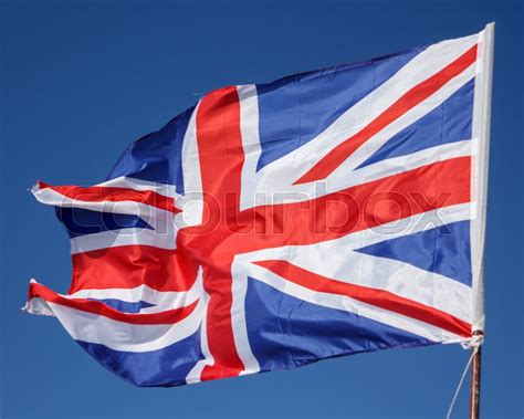 Closeup Of Great Britain Flag Waving Flag Of The United Kingdom Waving
