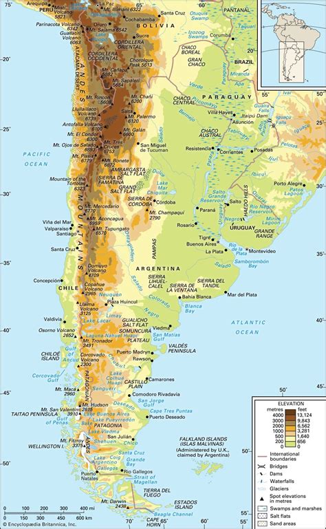 Map Of Patagonia In South America World Map