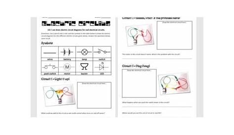 Drawing Electric Circuit Diagrams Worksheet by Edumacatin | TpT