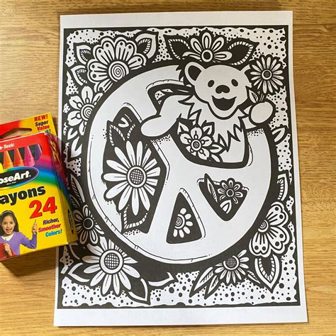 Free Download Grateful Dead Coloring Page Art By Ben Corn R