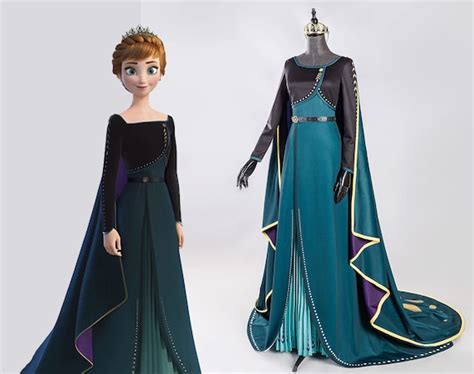 Frozen 2 Anna Queen Dress Adulto Anna Disfraz Estampado Etsy España