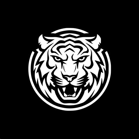 Tigre minimalista y plano logo vector ilustración 24570756 Vector
