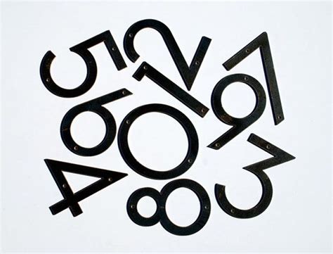 Fonts that make you imagine the house numbers carved on wooden number. Modern House Numbers Font Mild Steel 12 set of 2 by ...