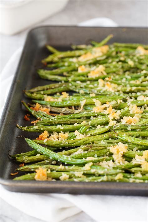 It's a great side dish for beef, as well as pork and poultry. Roasted Parmesan Green Beans - Made To Be A Momma