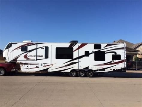 They take up half the space of separate machines, and you don't have to transfer clothes between them. 2013 Dutchmen Voltage 3950 -Better than new ...