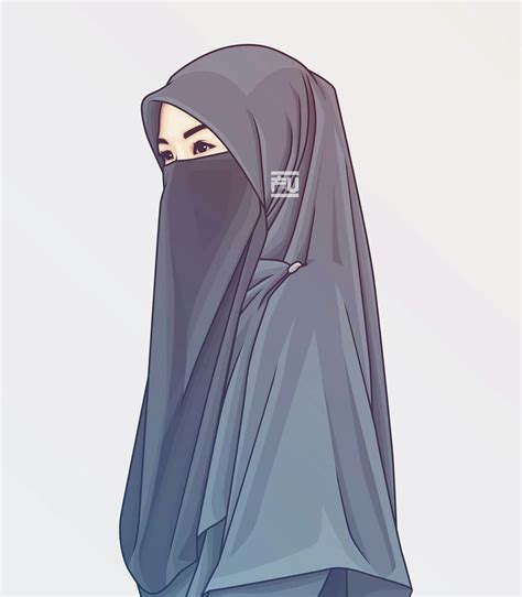 Anime Muslimah Kartun Muslimah Cartoon Hijab Hijabart Sketsa Menggambar Gadis Kartun Hijab