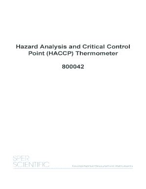 Fillable Online Hazard Analysis And Critical Control Fax Email Print
