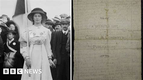 Suffragettes Force Feeding Note On Display Bbc News
