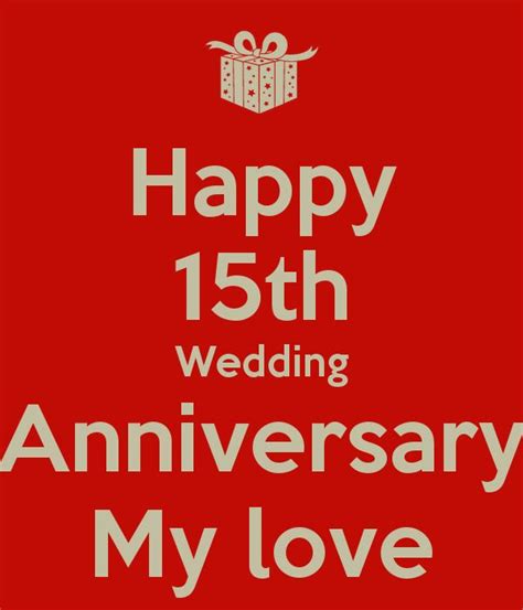 Happy 15th Wedding Anniversary My Love Poster Happy 15th