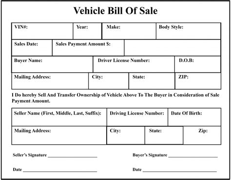 Georgia Bill Of Sale Form For Dmv Car Boat Pdf And Word