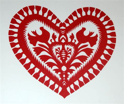 Original Papercut Wycinanki Polish Folk Art Collage By Syloz