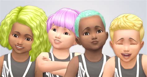 Sims 4 Ccs The Best Pastel Toddler Hair Recolors By Noodlescc