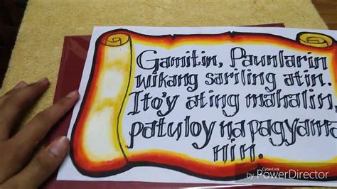 Slogan Making About Wikang Filipino Brainlyph