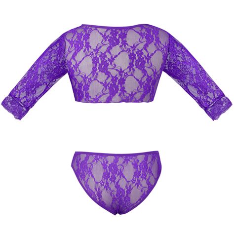 Sexy Purple Lace Cut Out Sides Teddy Lingerie N9823