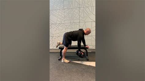 Single Arm Bent Over Rows Supinated Grip On Bench W Db Youtube