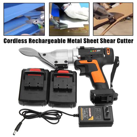 Cordless Rechargeable Electric Scissor 25v Li Ion Metal Sheet Shear