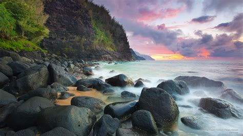 Webshots Na Pali Coast Sunset Kauai Hawaii