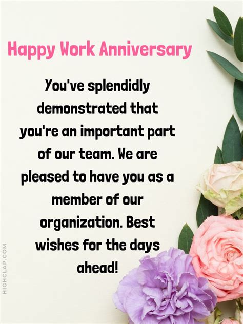 Happy Work Anniversary Wishes Messages And Quotes Off