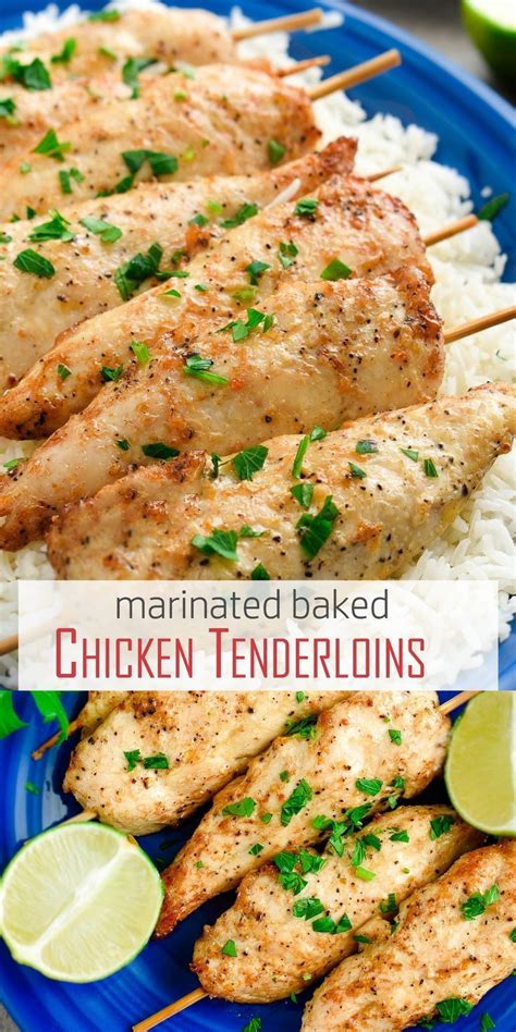 Marinated Baked Chicken Tenderloins | Baked chicken ...