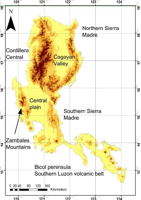 Major Physical Geographic Features Of Luzon Island Download Scientific Diagram