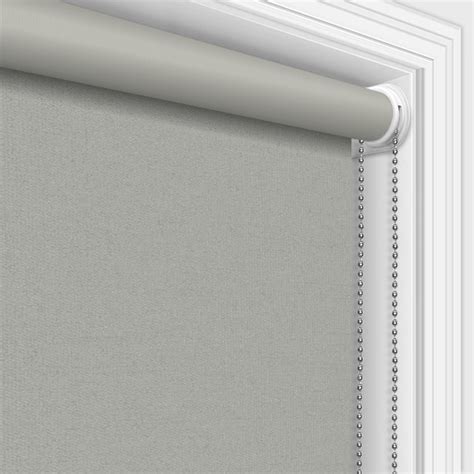 Light Greyish Taupe Blackout Roller Blinds Thermal Made To Measure