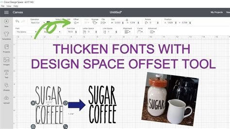 Thickening A Font Using The Offset Tool In Cricut Design Space Youtube