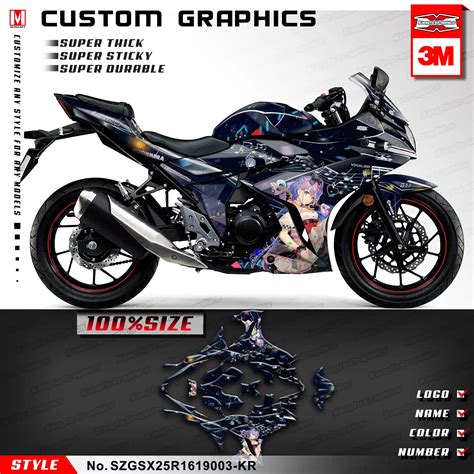 Kungfu Graphics Motorcycle Fairing Stickers Vinyl Wrap Kit For Ninja