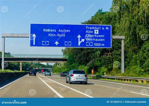 North Rhine Westphalia Germany July 26 2019 Road Traffic On The