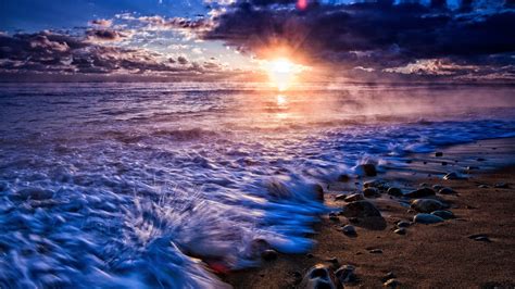 1920x1080 Waves Sea River Water Wave Sun Nature Coolwallpapersme