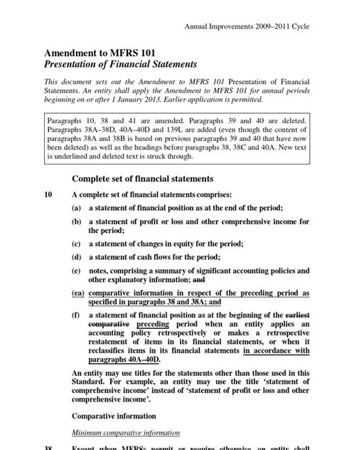 Issued by the masb are identical to ifrs in all respects other than. Amendment to MFRS 101.pdf | Financial Statement ...