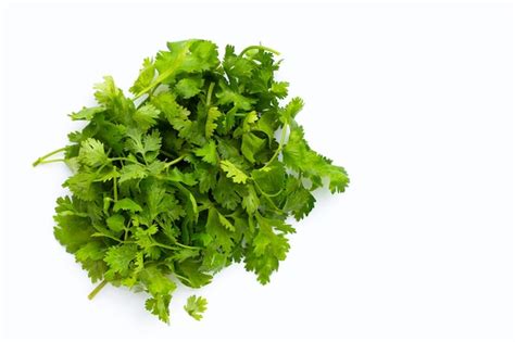 Premium Photo Coriander Seeds With Fresh Leaves Isolated On White