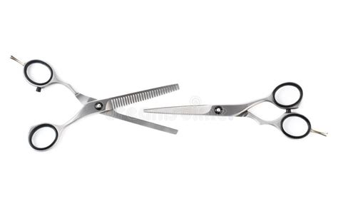 Set Of Hairdressing Scissors Isolated On White Background Stock Image