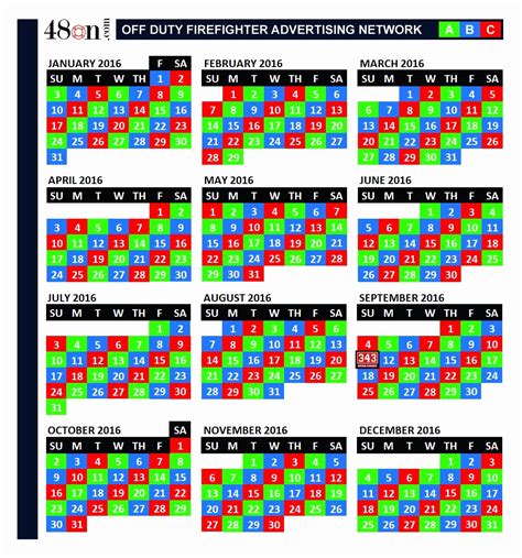 Catch Free Printable Monthly Firefighter Shift Calendar For Year 2020