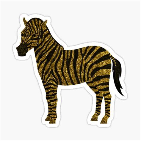 Golden Zebra Sticker For Sale By Mistersmithers Redbubble