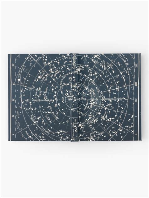 Vintage Star Constellations Map Poster Circa 1900s Hardcover Journal
