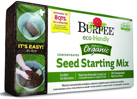 The burpee organic seed starting mix contains only coconut coir and bone meal to help promote plant and root. Burpee 8 qt Organic Coir Seed Starting Mix $2.98 (REG $6 ...